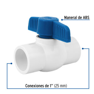 Válvula de esfera de PVC 1' para cementar, FOSET - Imagen 3