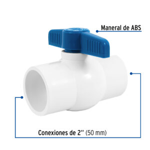 Válvula de esfera de PVC 2' para cementar, FOSET - Imagen 3