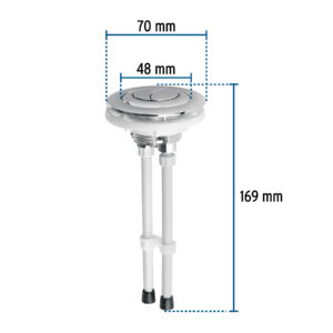 Botón superior universal para válvula dual de WC, FOSET - Imagen 4