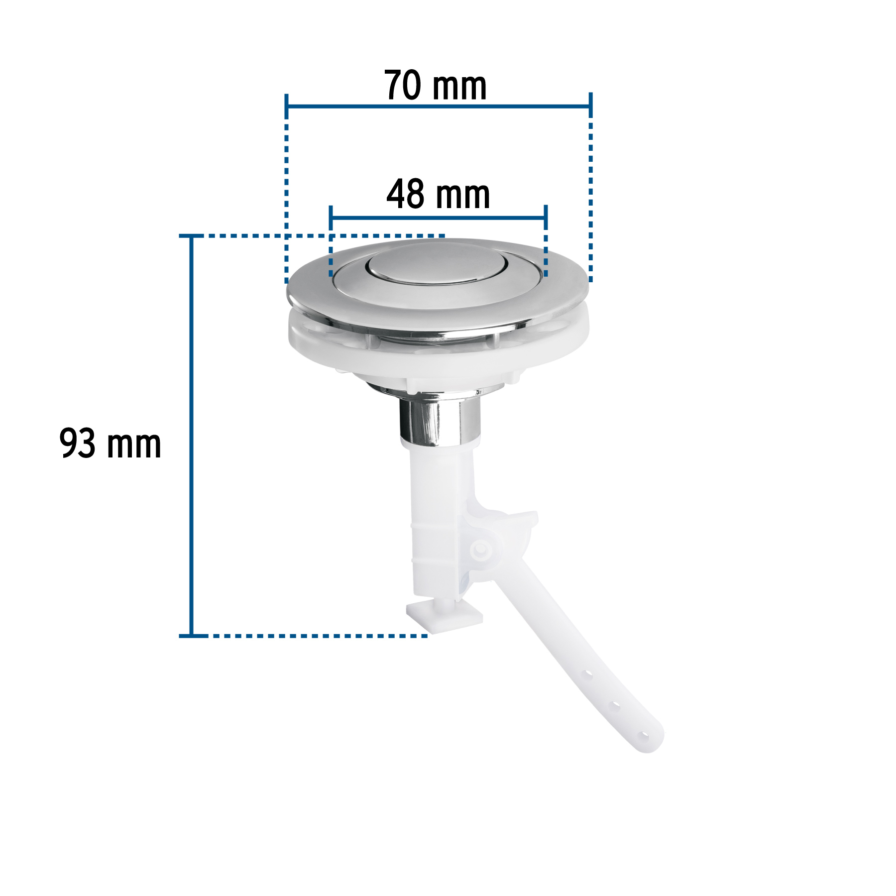 Botón superior universal para válvula tradicional WC, FOSET - Imagen 4