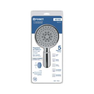 Regadera cromo de teléfono 4' con soporte, FOSET ELEMENT - Imagen 8
