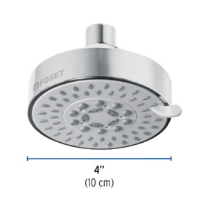 Regadera cromo 4'con 5 funciones, sin brazo, FOSET ELEMENT - Imagen 6