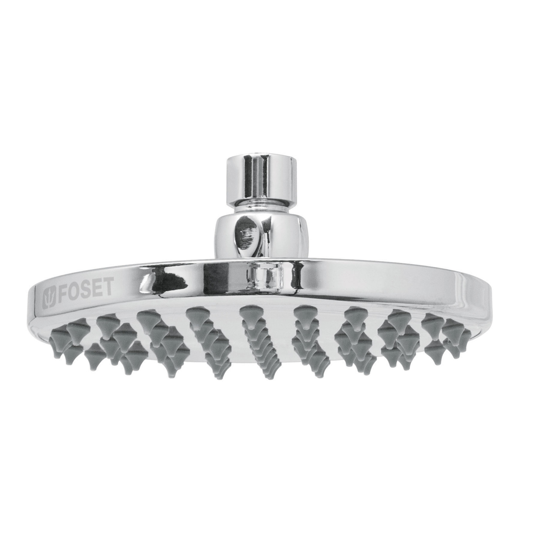 Regadera cromo 6' plato redondo, sin brazo, FOSET ELEMENT