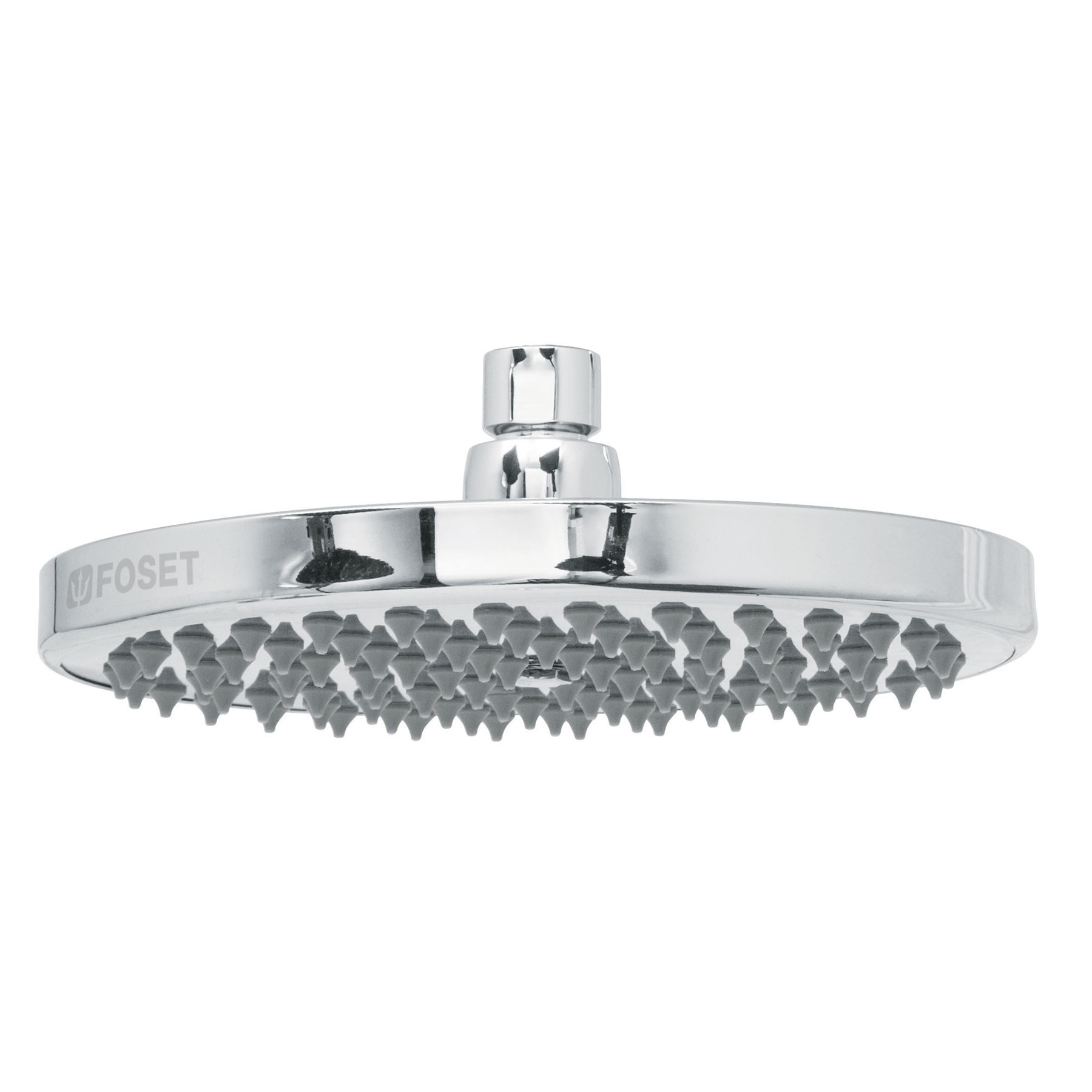 Regadera cromo 8' plato redondo, sin brazo, FOSET ELEMENT