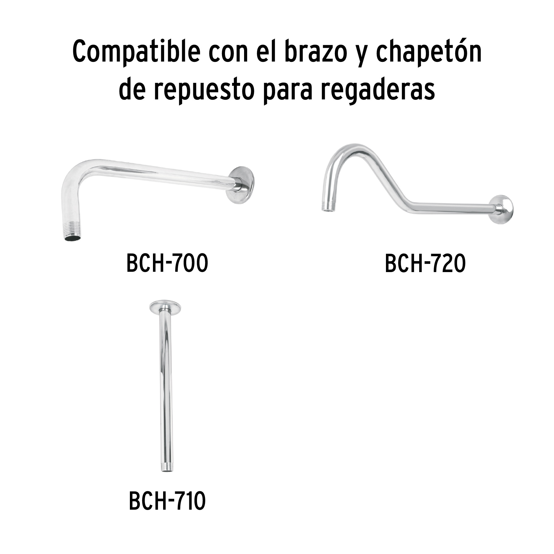 Regadera cromo 8' plato redondo, sin brazo, FOSET ELEMENT - Imagen 7