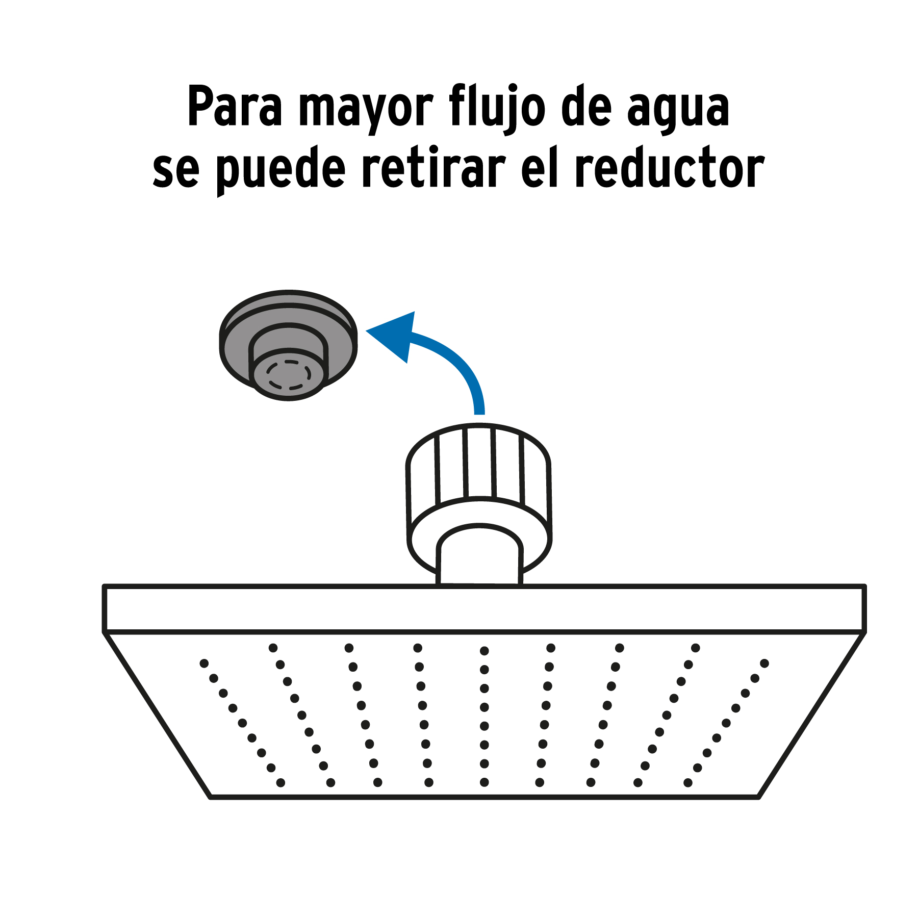 Regadera plato cuadrado 8' con brazo, negro, FOSET RIVIERA - Imagen 4