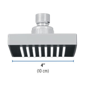 Regadera cuadrada 4', ABS, sin brazo, cromo, AQUA - Imagen 5