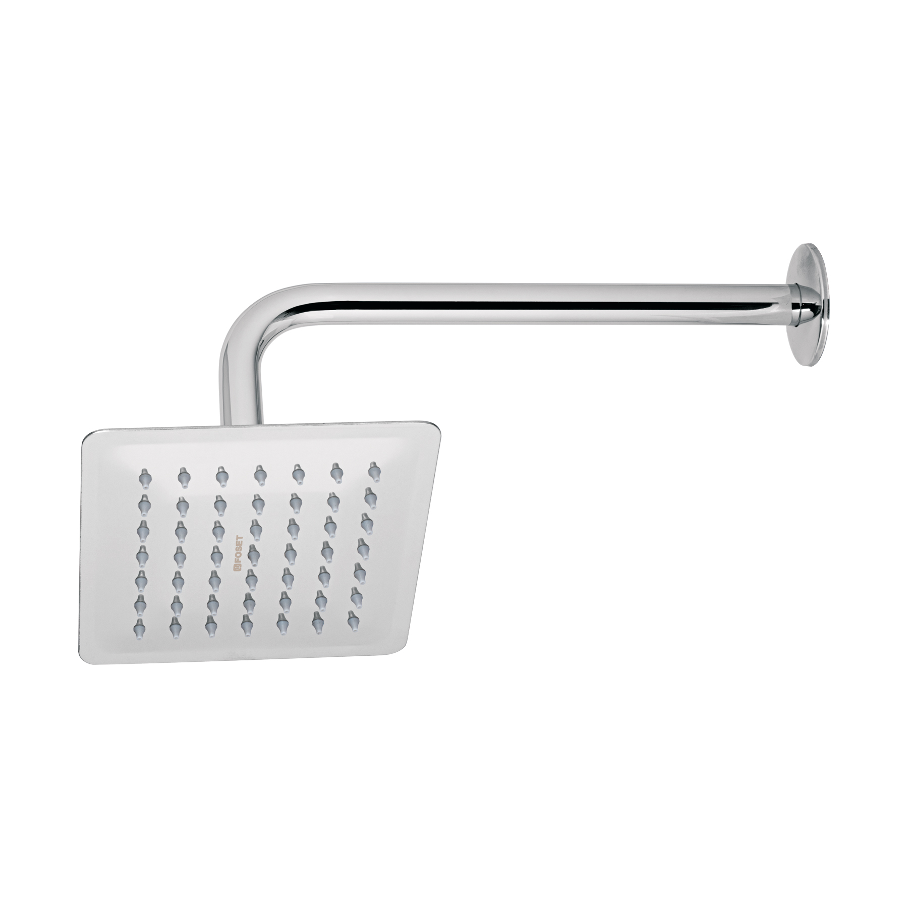 Regadera cuadrada 6', acero inox, con brazo, cromo, TÚBIG - Imagen 2