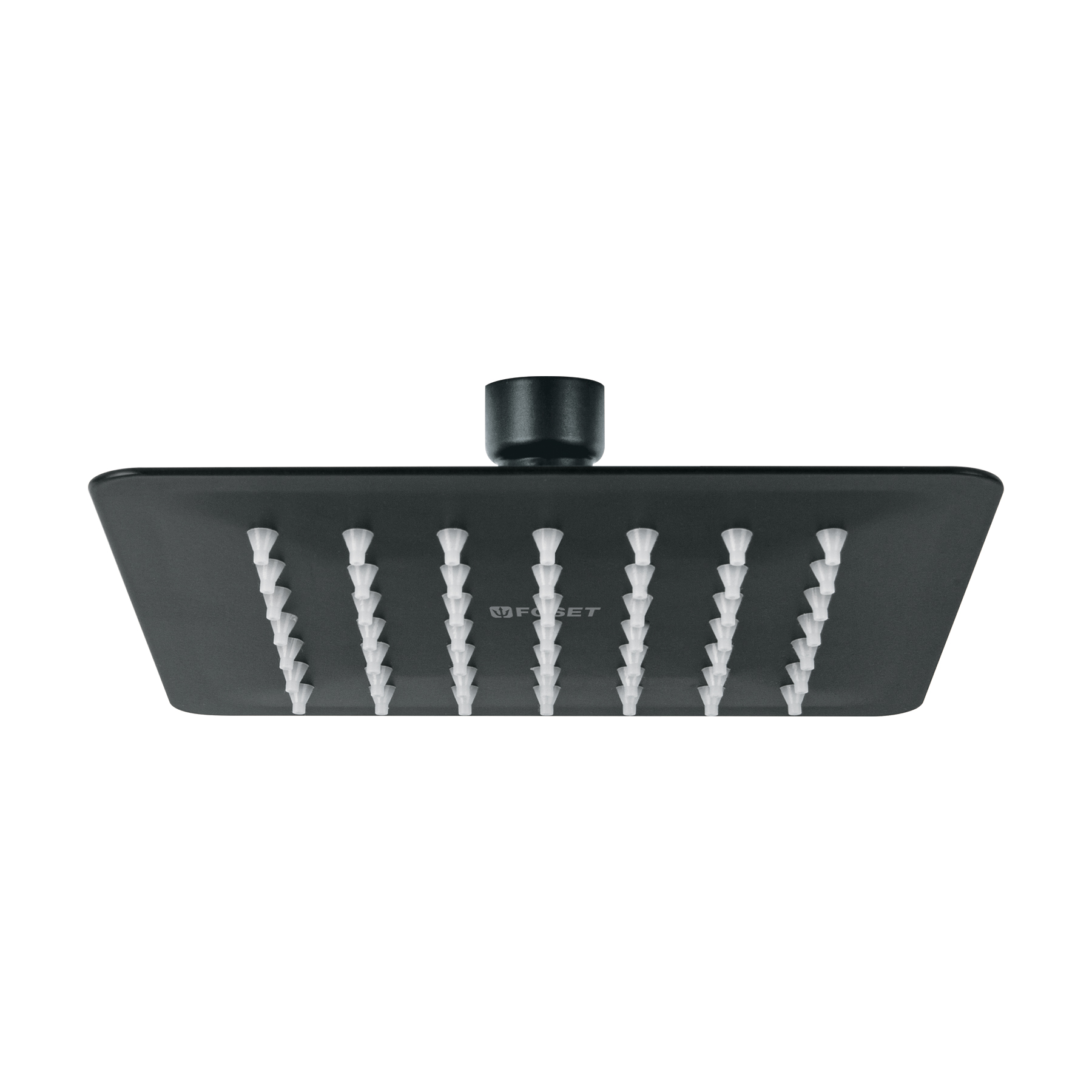 Regadera cuadrada 6', acero inox, sin brazo, negro, TÚBIG - Imagen 2