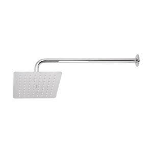 Regadera cuadrada 8', acero inox, con brazo, cromo, TÚBIG