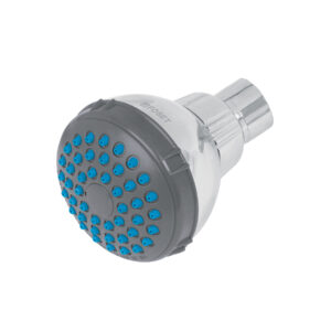 Regadera redonda de ABS 2-1/2' gris-cromo sin brazo, BASIC - Imagen 2