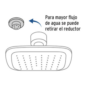 Regadera cuadrada 8', ABS, con brazo y chapetón, cromo, AERO - Imagen 3