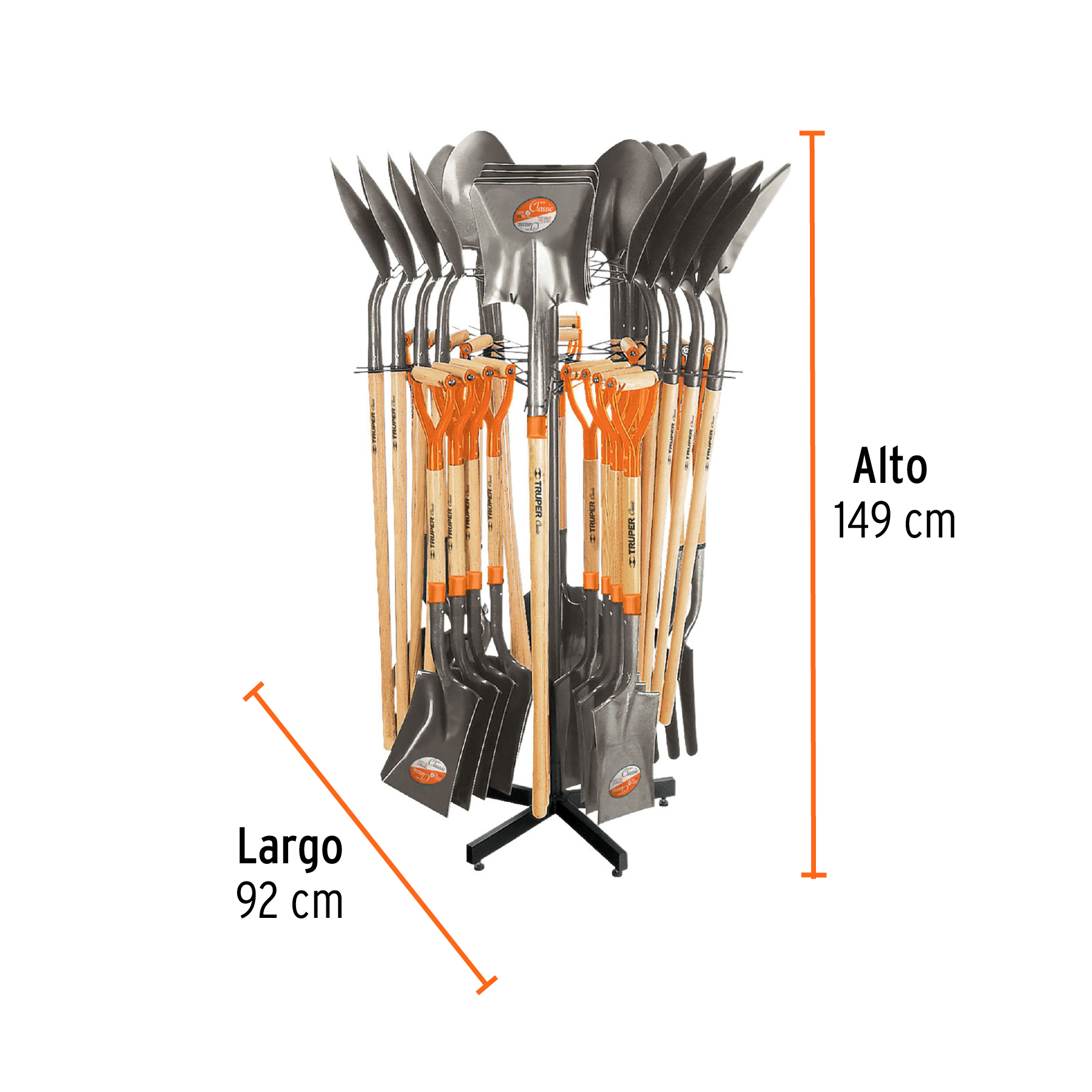 Rack giratorio para palas y bieldos, TRUPER - Imagen 3