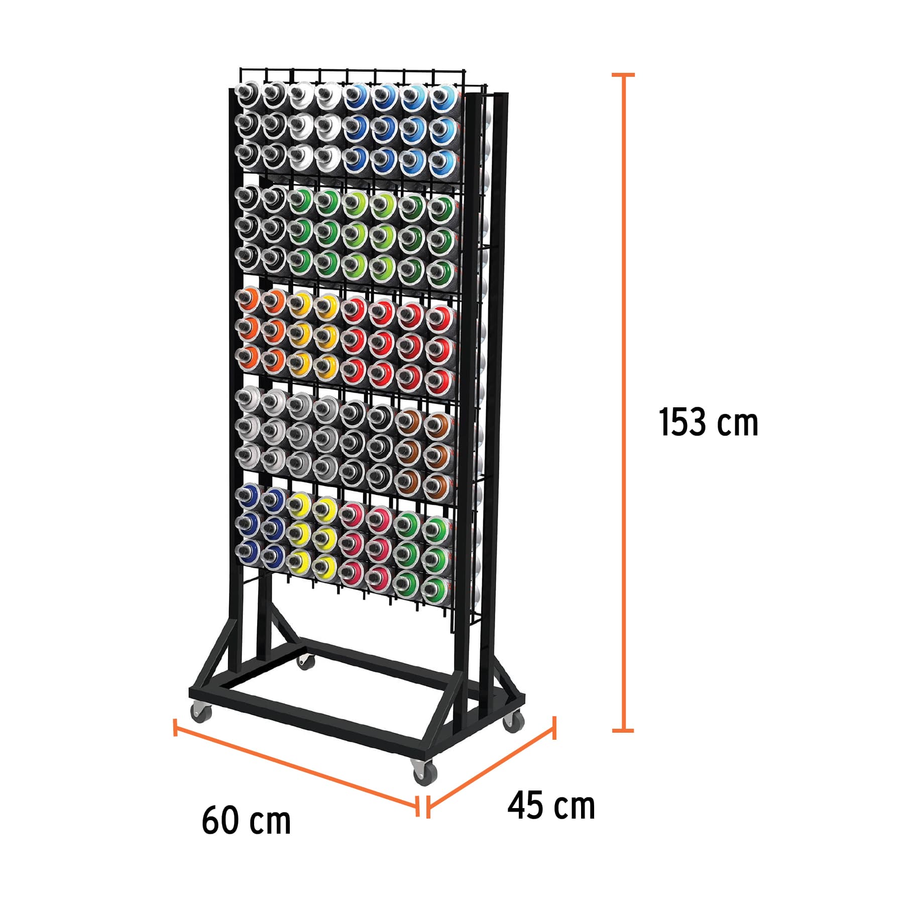 Rack para 120 pinturas en aerosol, TRUPER - Imagen 3
