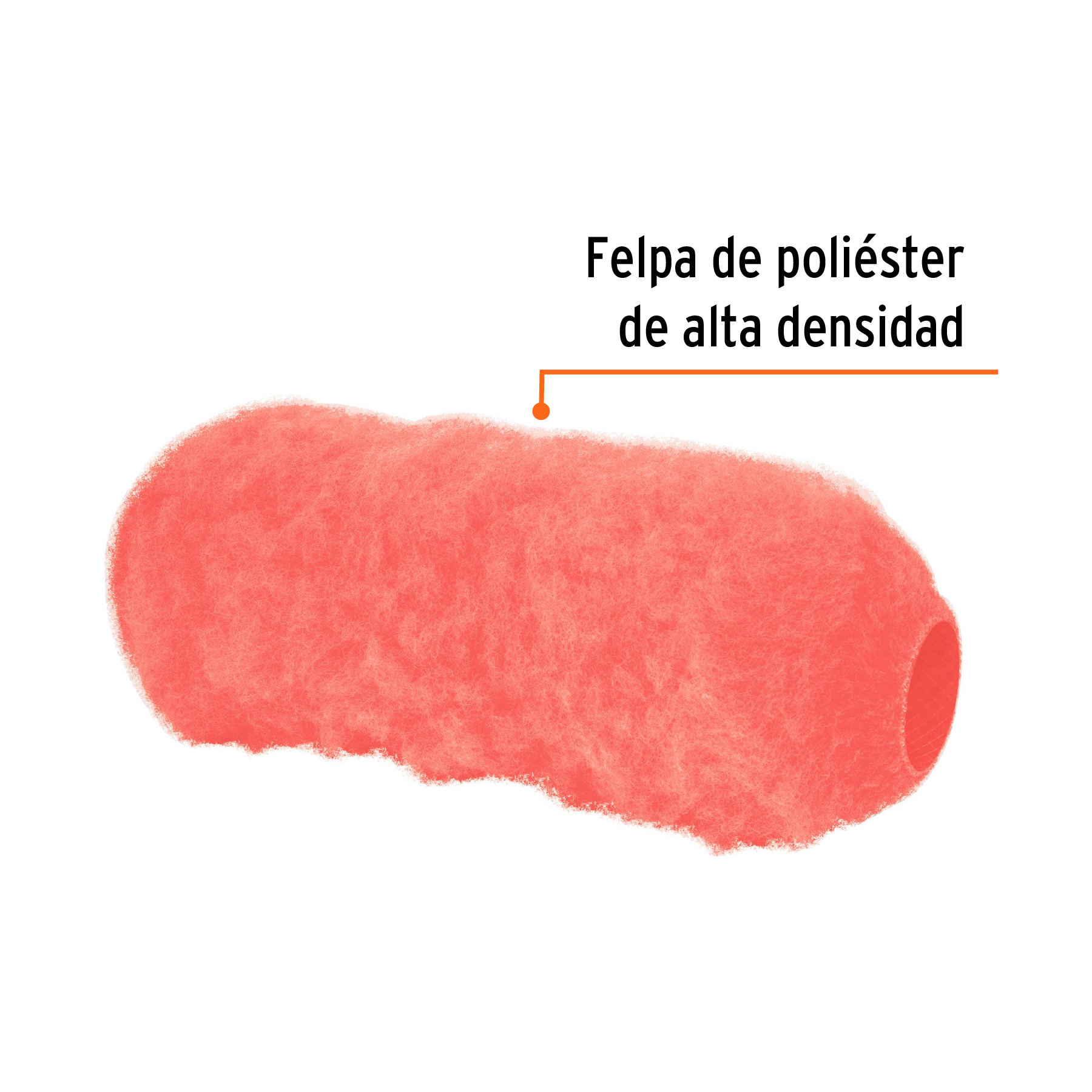 Felpa para rodillo 9x1-1/4' superficies extra rugosas,TRUPER - Imagen 3