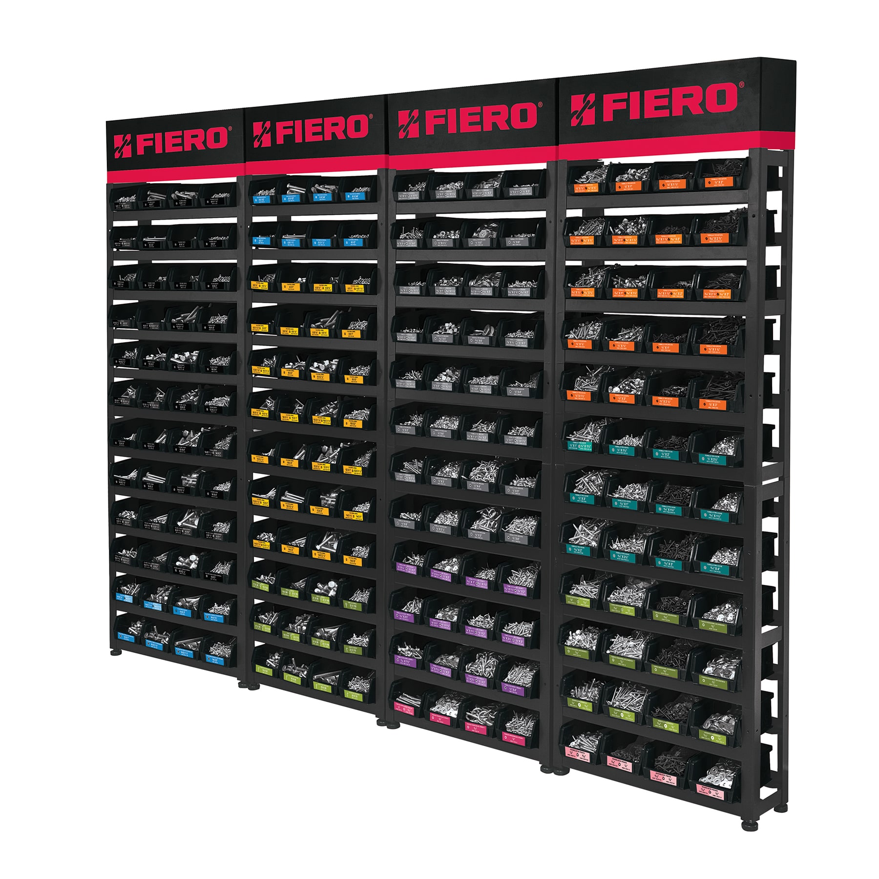 Rack modular con tornillos, 192 gavetas