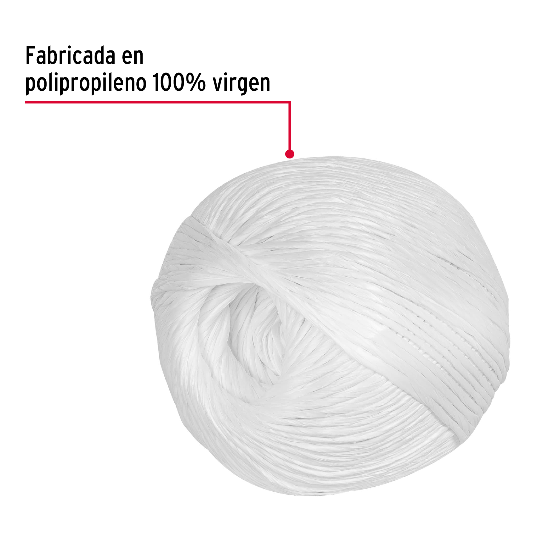 Rollo de rafia de 230 m color blanco calibre 2.2 g/m, FIERO - Imagen 3