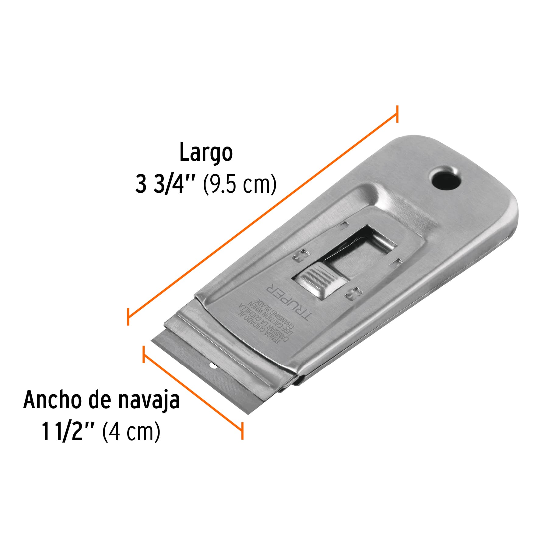 Raspador de acero inoxidable con cuchillas de 1-1/2', TRUPER - Imagen 4