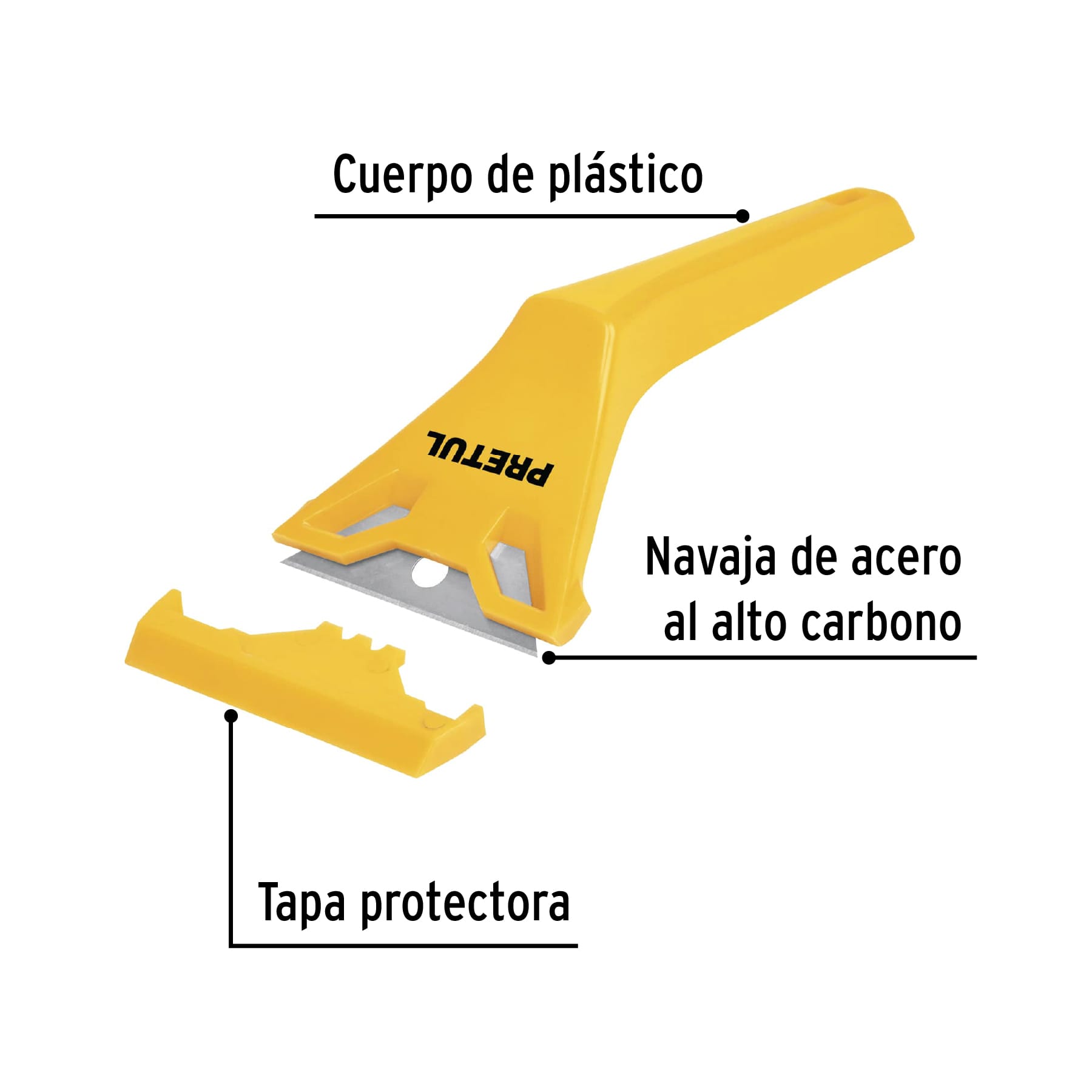 Raspador plástico con cuchilla de 2-3/8', PRETUL - Imagen 3