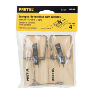 Trampa de madera de 4' para ratón, 2 piezas, PRETUL - Imagen 5