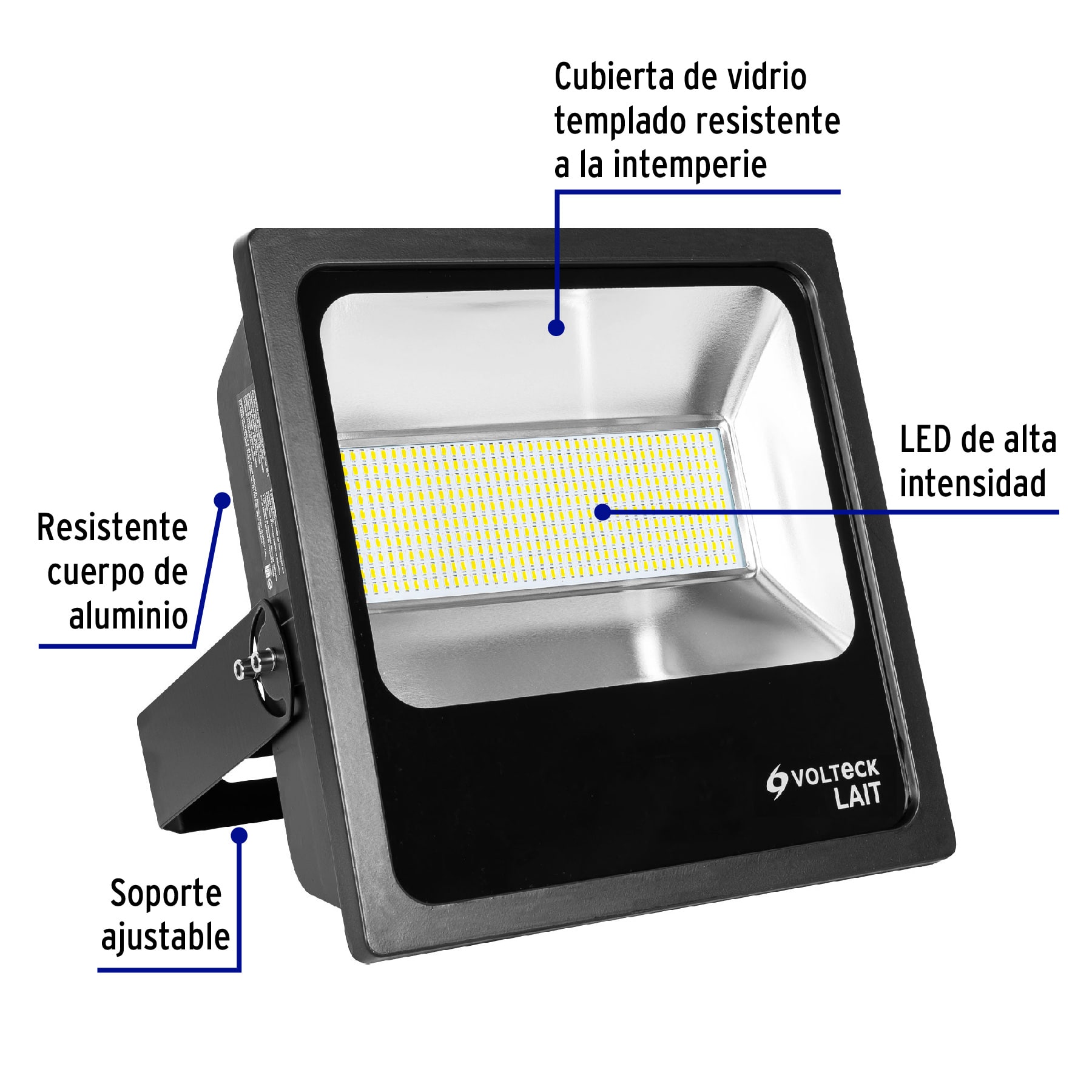 Reflector LED para exteriores 200W 3000K, VOLTECK - Imagen 3