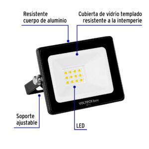 Reflector LED para exteriores 10W 6500K, VOLTECK BASIC - Imagen 4