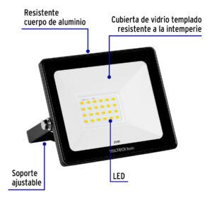 Reflector LED para exteriores 20W 3000K, VOLTECK BASIC - Imagen 5