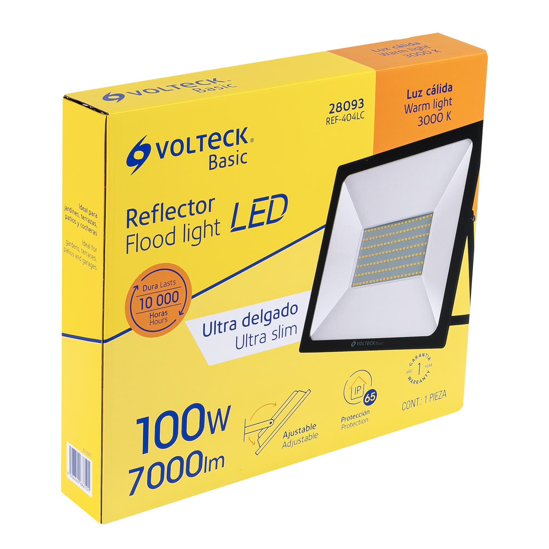 Reflector LED para exteriores 100W 3000K, VOLTECK BASIC - Imagen 6
