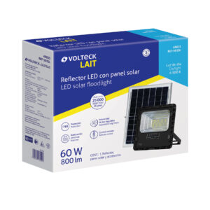 Reflector LED con panel solar 60W 6500K, VOLTECK - Imagen 6
