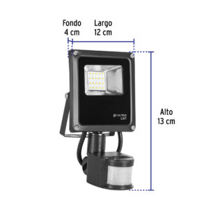 Reflector LED para exteriores 10W 6500K con sensor, VOLTECK - Imagen 4