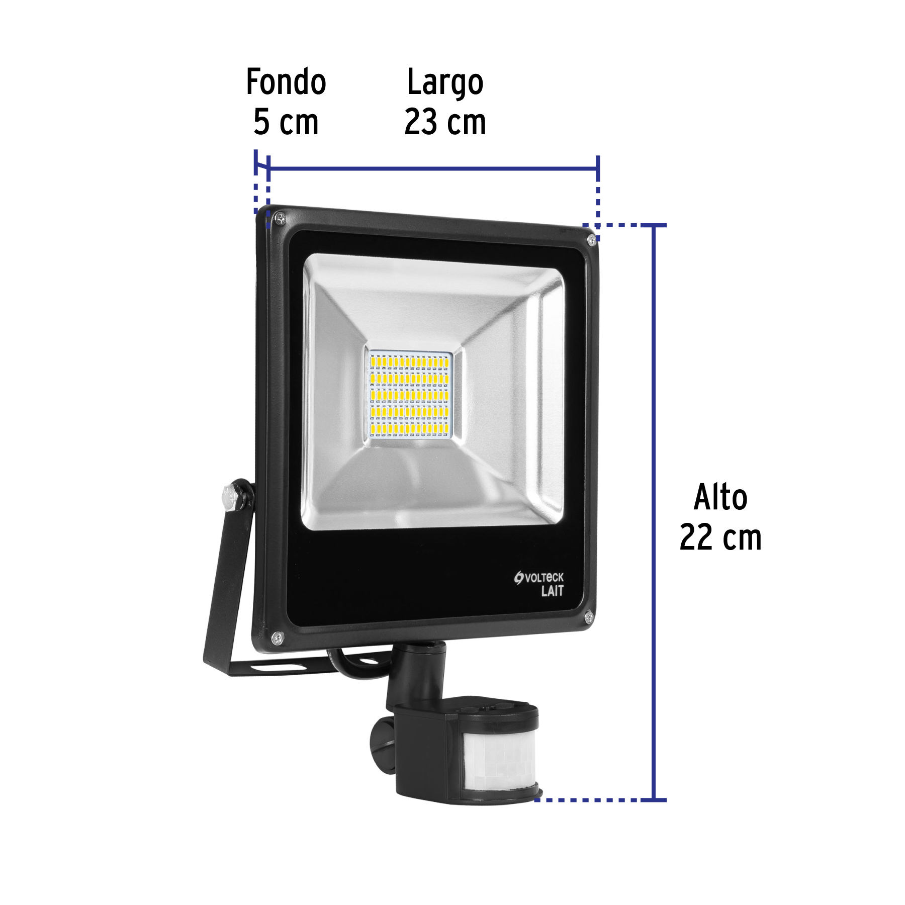 Reflector LED para exteriores 30W 6500K con sensor, VOLTECK - Imagen 3