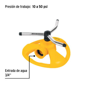 Aspersor giratorio de 3 brazos con base plástica, PRETUL - Imagen 4