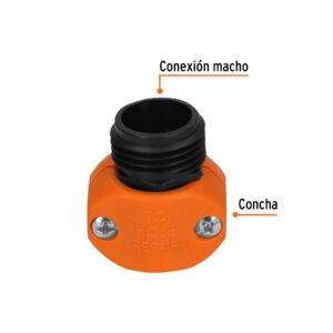 Conector 5/8'-3/4' macho de ABS para manguera, TRUPER - Imagen 3