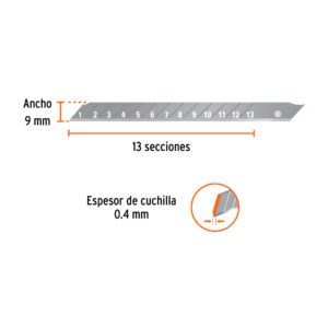Estuche con 10 cuchillas SK2 de 9 mm para cutter, EXPERT - Imagen 4