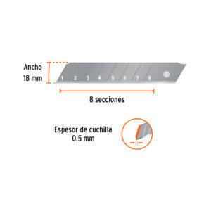 Estuche con 50 cuchillas SK2 de 18 mm para cutter, EXPERT - Imagen 3