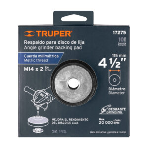 Respaldo para discos de lija 4-1/2', eje M14, TRUPER - Imagen 4