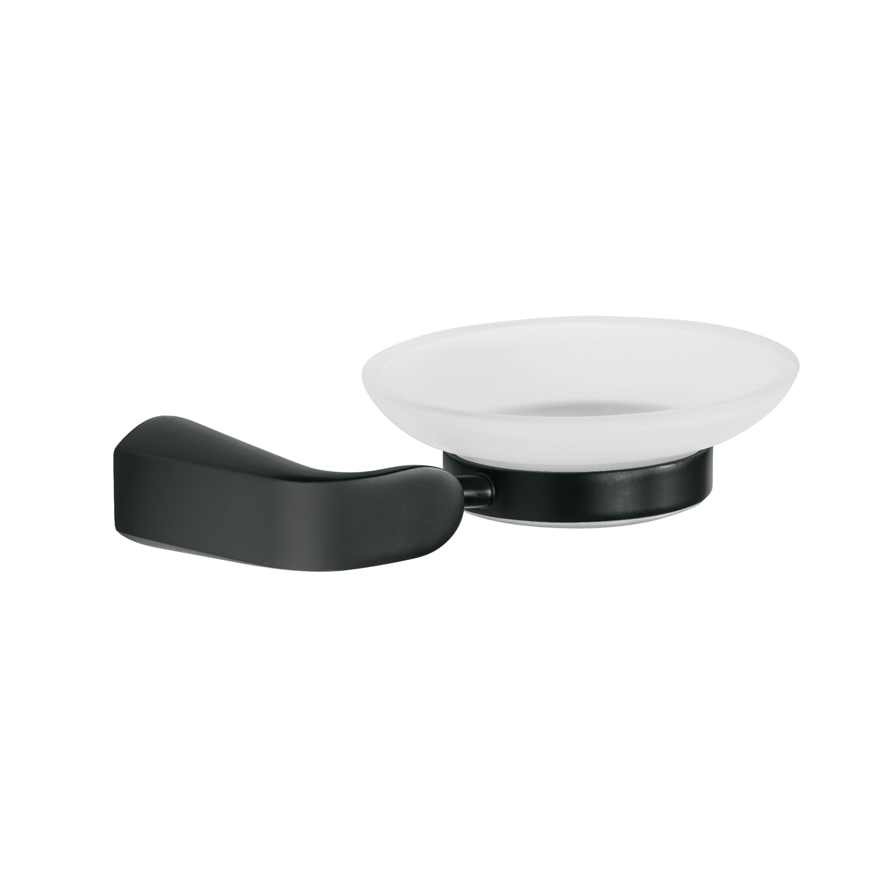Jabonera con plato de vidrio, negro, FOSET RIVIERA - Imagen 2