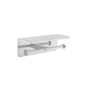 Alternative view of Portarrollo doble en cromo con soporte para celular, RIVIERA