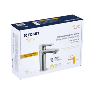 Monomando corto para lavabo, cromo, FOSET RIVIERA - Imagen 5