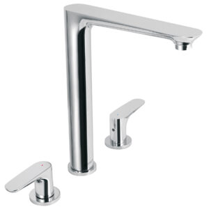 Mezcladora cuello alto para fregadero, cromo, FOSET RIVIERA - Imagen 2