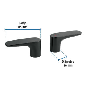 Juego manerales palanca para RIM-52M, negro, FOSET RIVIERA - Imagen 3