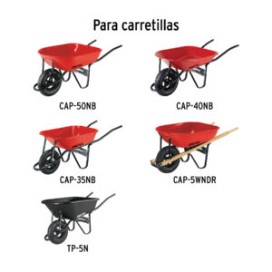 Llanta completa neumática 16', incluye eje y baleros, PRETUL - Imagen 5