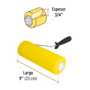 Rodillo para pintar 9 x 3/4' de esponja, superficies rugosas - Imagen 5