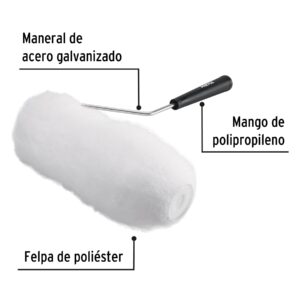 Rodillo para pintar 9x1-1/4'superficies extra rugosas,PRETUL - Imagen 3