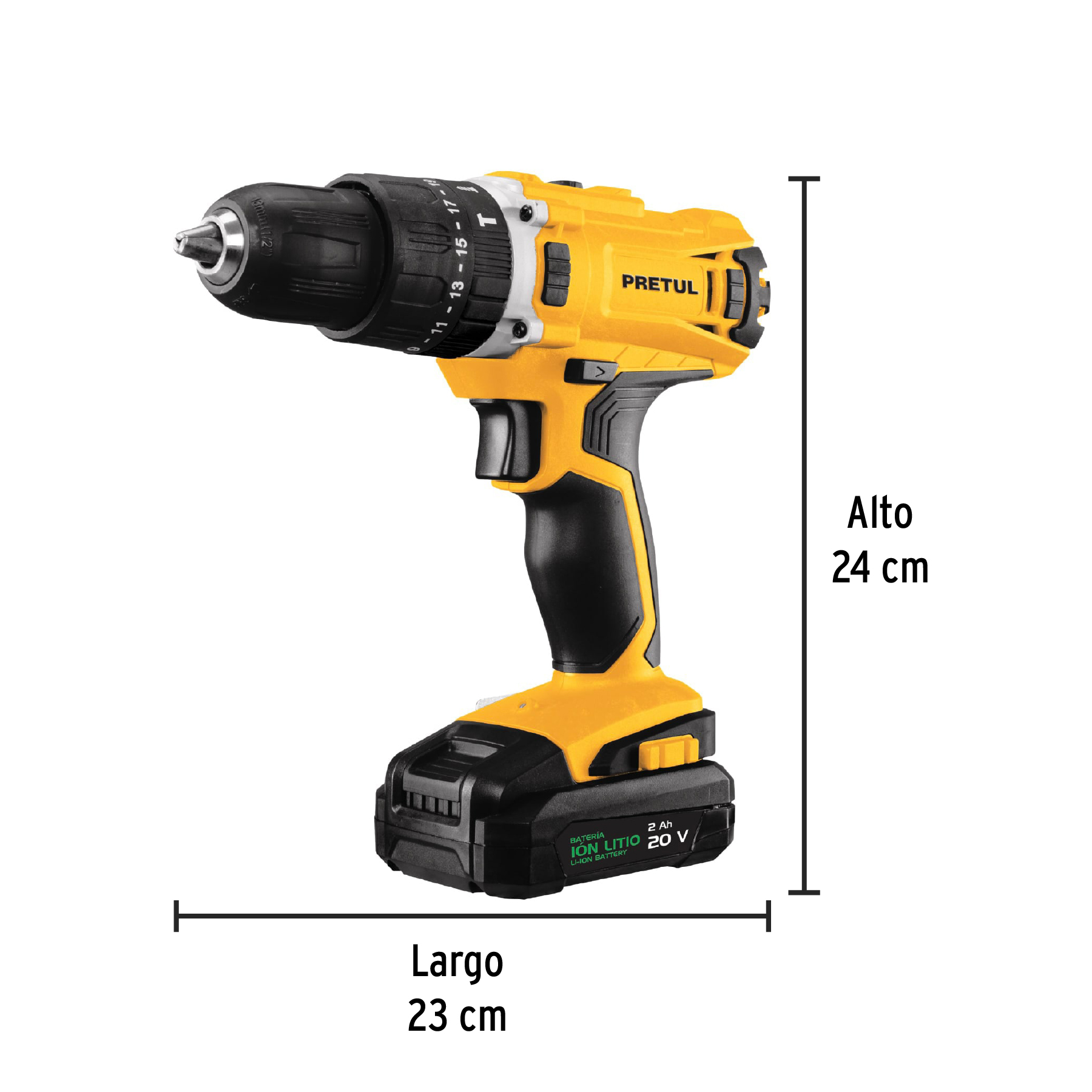 Kit rotomartillo/destornillador 1/2', 20V, 32 acc., PRETUL - Imagen 4