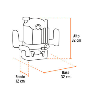 Router (Rebajadora) 1800W, 2-1/2 HP, TRUPER INDUSTRIAL - Imagen 4