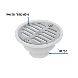 Resumidero polipropileno, redondo, modelo 'A', 3-3/4', BASIC - Imagen 3