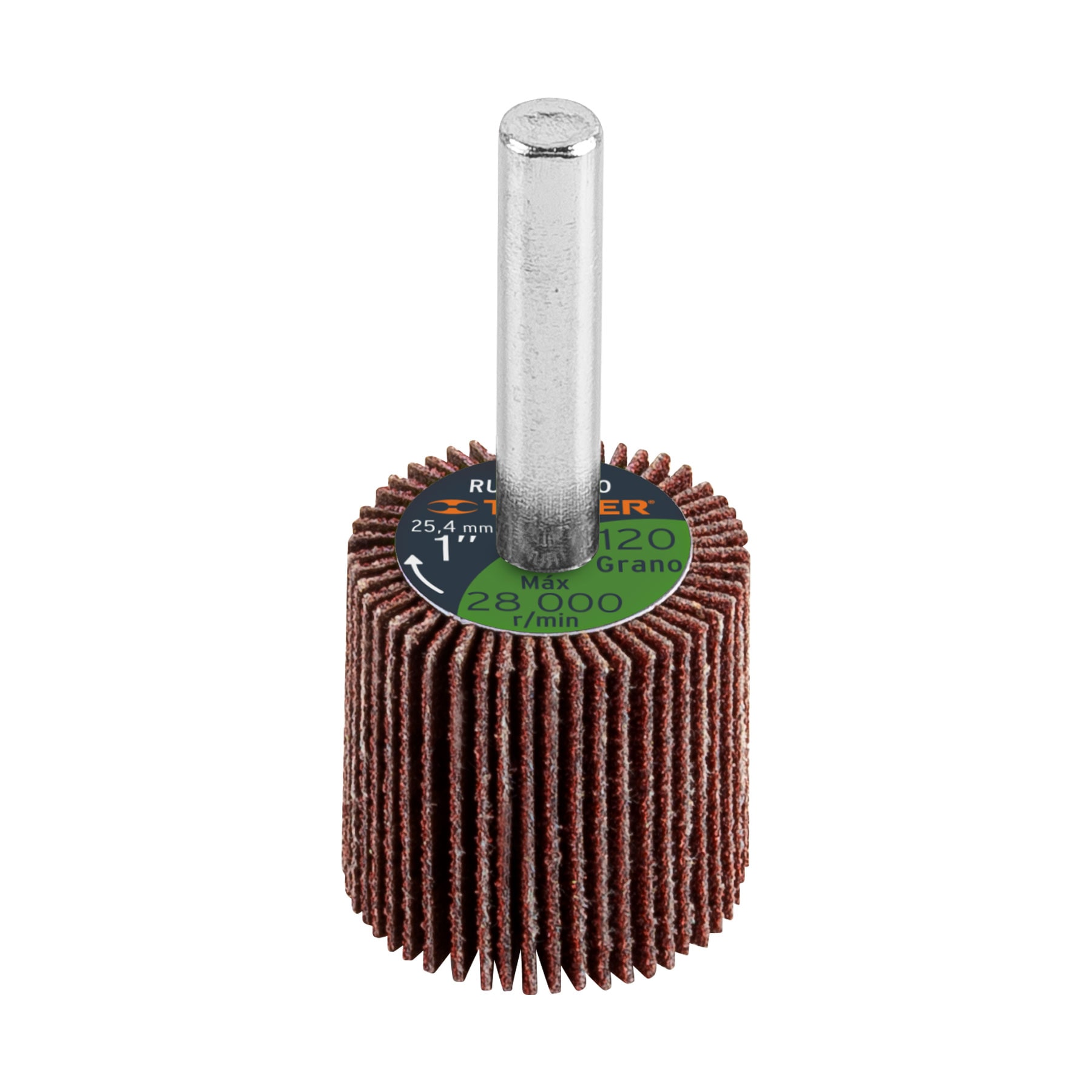Rueda flap de 1', grano 120, TRUPER - Imagen 2
