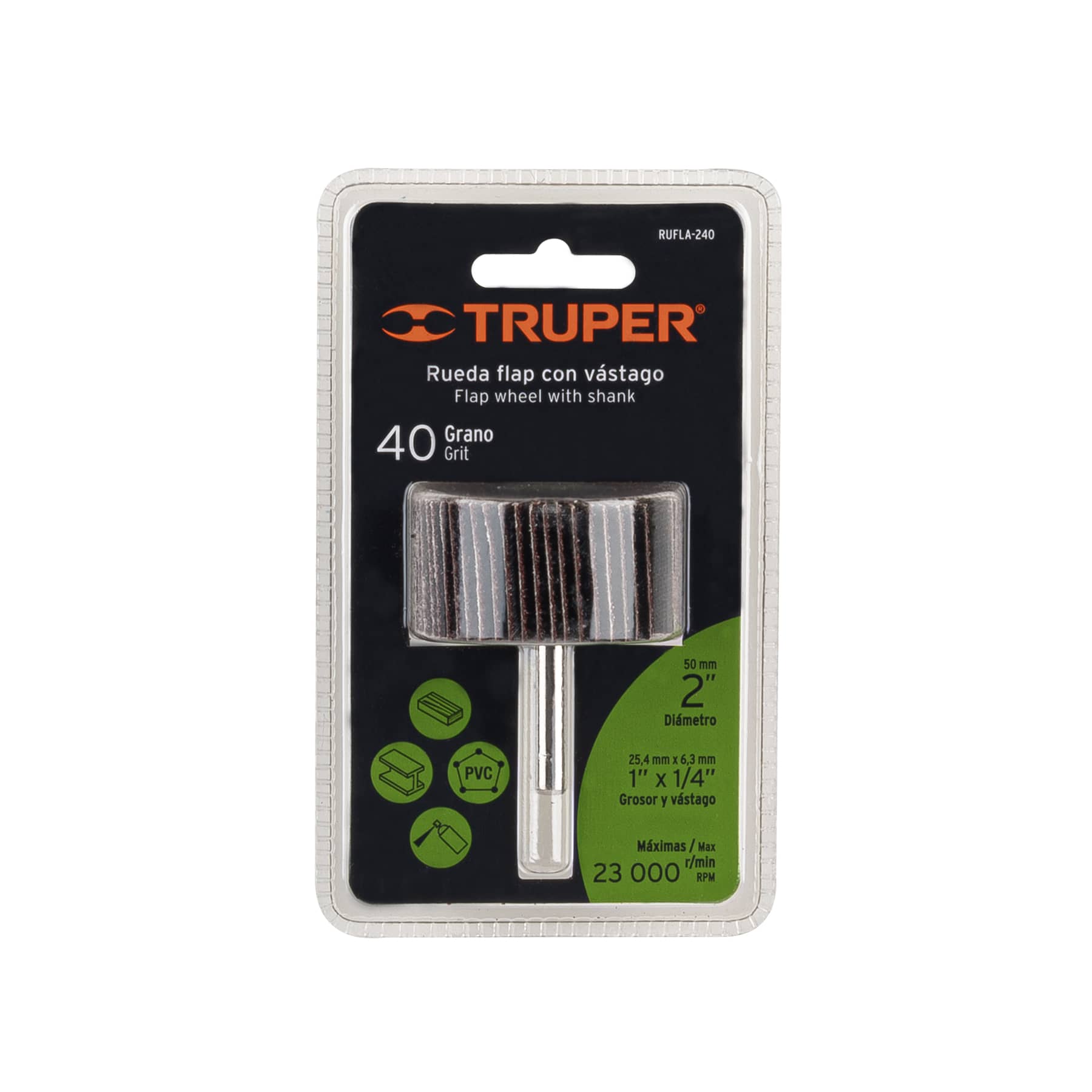Rueda flap de 2', grano 40, TRUPER - Imagen 4