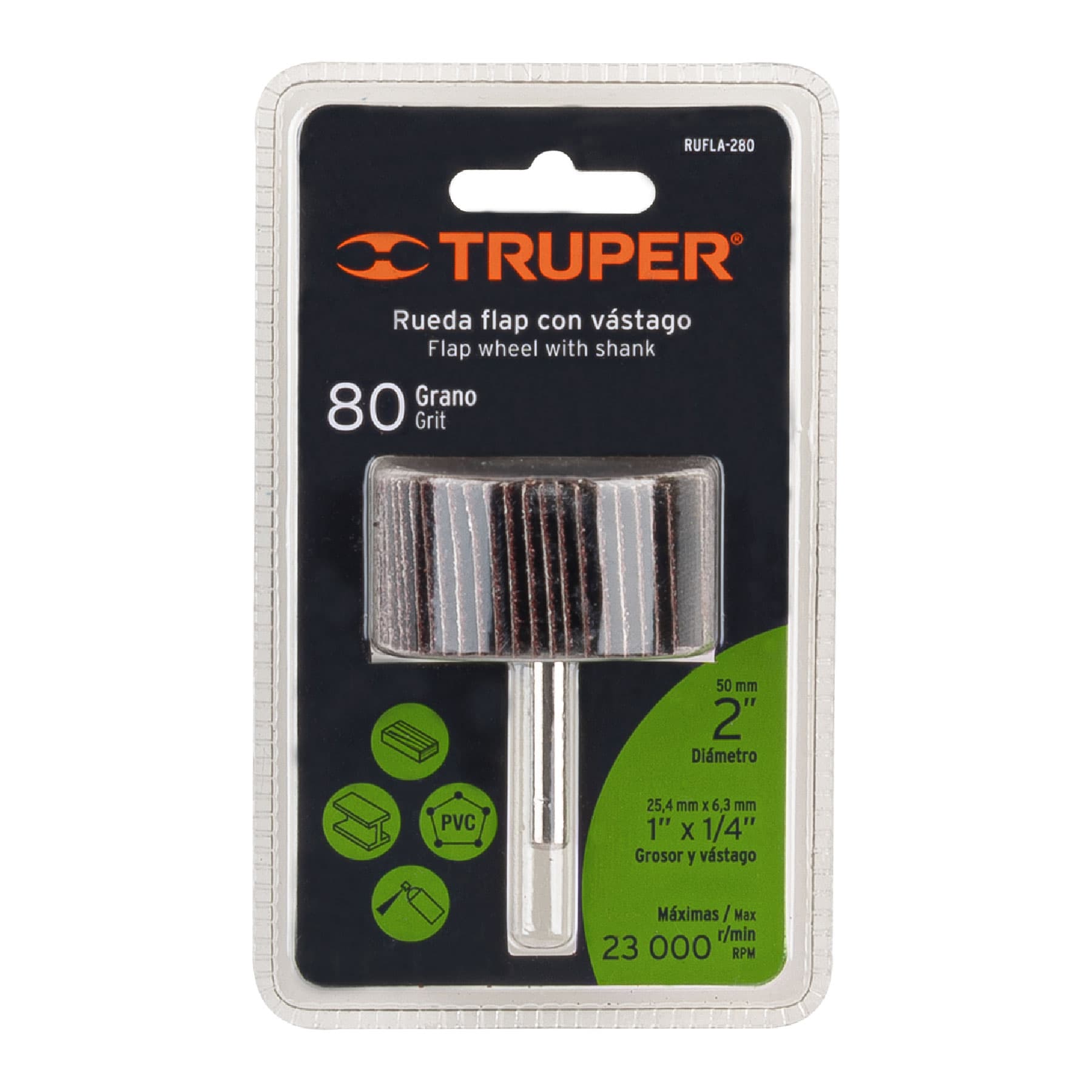 Rueda flap de 2', grano 80, TRUPER - Imagen 4